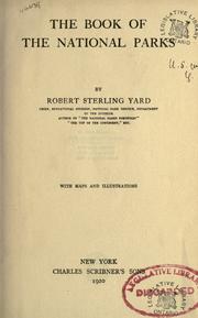Cover of: The Book of the national parks by Robert Sterling Yard