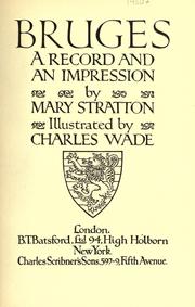 Cover of: Bruges by Mary Stratton