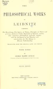 Cover of: Philosophical works. by Gottfried Wilhelm Leibniz