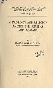 Astrology and religion among the Greeks and Romans by Franz Valery Marie Cumont