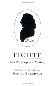 Cover of: Fichte: Early Philosophical Writings