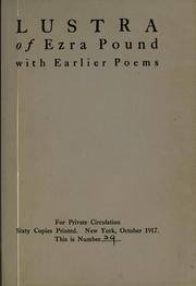 Cover of: Lustra of Ezra Pound by Ezra Pound