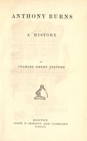 Anthony Burns by Charles Emery Stevens