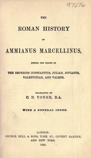 Cover of: The Roman history of Ammianus Marcellinus by Ammianus Marcellinus