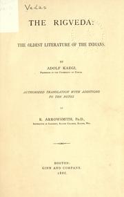 Cover of: The Rigveda by Adolf Kaegi