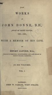 Cover of: Works, with a memoir of his life by John Donne