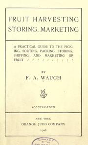 Fruit harvesting, storing, marketing by F. A. Waugh