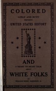 Cover of: Colored girls and boys' inspiring United States history by Harrison, William Henry