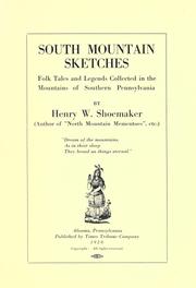 Book: South Mountain sketches By Henry W. Shoemaker