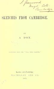 Cover of: Sketches from Cambridge