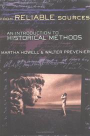 Cover of: From reliable sources: an introduction to historical methods