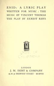 Cover of: Enid: a lyric play written for music