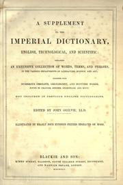 Cover of: The imperial dictionary.: Supplement ...  Illustrated by nearly four hundred figures engraved on wood.