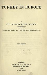 Cover of: Turkey in Europe by Sir Charles Eliot