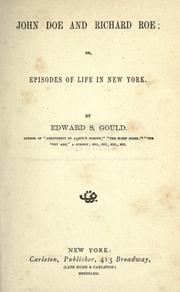 Cover of: John Doe and Richard Roe, or, Episodes of life in New York
