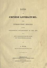 Notes on Chinese literature by A. Wylie