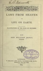 Cover of: Laws from heaven for life on earth: illustrations of the book of Proverbs
