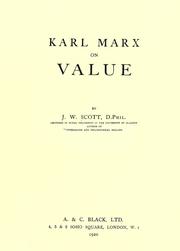 Karl Marx on value by Scott, J. W.