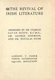 Cover of: The revival of Irish literature