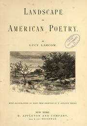 Cover of: Landscape in American poetry.