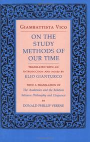 Cover of: On the study methods of our time