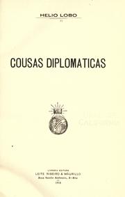 Cover of: Cousas diplomaticas. by Lobo, Helio.