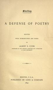 Cover of: A defense of poetry