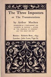 Cover of: The three impostors or The transmutations