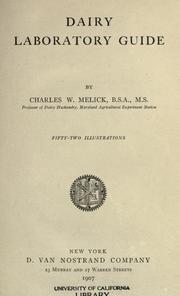 Cover of: Dairy laboratory guide by Charles Wesley Melick