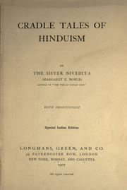 Cradle tales of Hinduism by Margaret Elizabeth Noble