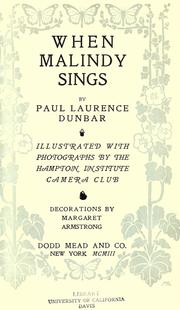 Cover of: When Malindy sings by Paul Laurence Dunbar