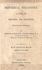 Proverbial philosophy by Martin Farquhar Tupper