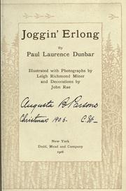 Cover of: Joggin' erlong by Paul Laurence Dunbar