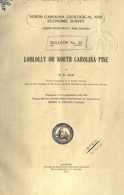 Cover of: Loblolly, or North Carolina pine