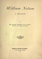 Cover of: William Nelson: a memoir.