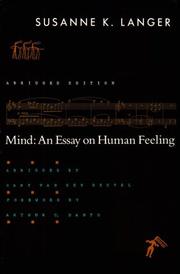Cover of: Mind by Susanne Katherina Knauth Langer, Gary A. van den Heuvel