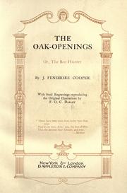 Oak Openings by James Fenimore Cooper