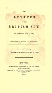 The letters of the British spy by Wirt, William