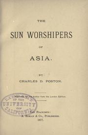 Cover of: The sun worshipers of Asia