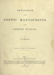 Cover of: Catalogue of the Coptic manuscripts in the British Museum. by British Museum. Department of Oriental Printed Books and Manuscripts.