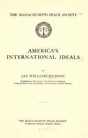 Cover of: America's international ideals