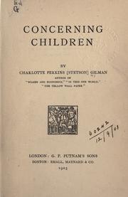 Cover of: Concerning children