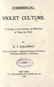 Commercial violet culture by Beverly Thomas Galloway