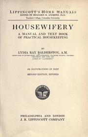 Cover of: Housewifery: a manual and text book of practical housekeeping