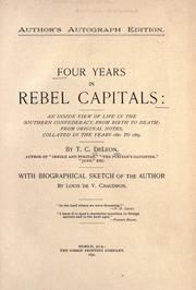 Cover of: Four years in rebel capitals by T. C. De Leon