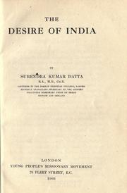 Cover of: desire of India