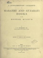 Cover of: Catalogue of Marathi and Gujarati printed books in the library of the British Museum. by British Museum. Department of Oriental Printed Books and Manuscripts.