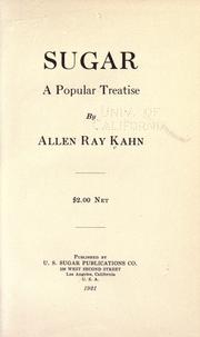 Cover of: Sugar by Allen Ray Kahn