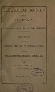 Cover of: Report on the geological structure of Murphree's Valley by Geological Survey of Alabama.