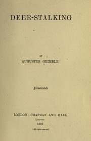 Cover of: Deer-stalking by Augustus Grimble